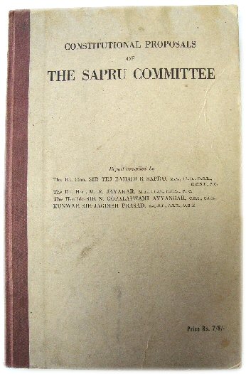 Image for Constitutional Proposals of the Sapru Committee
