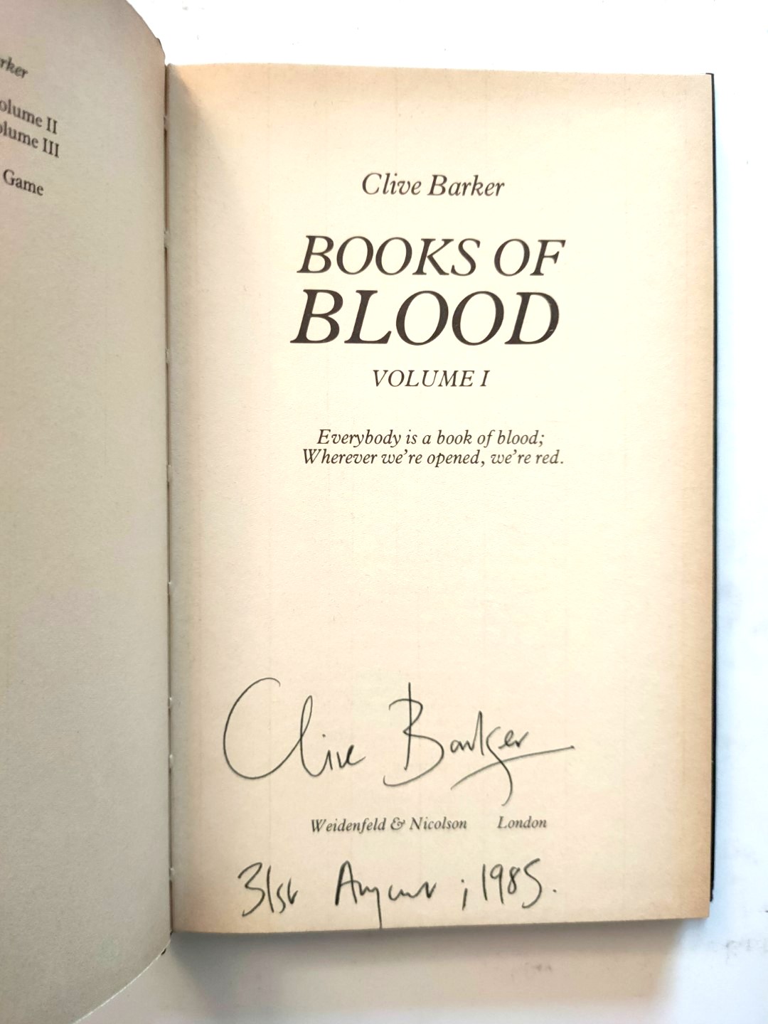 Image for Books of Blood, Volume I