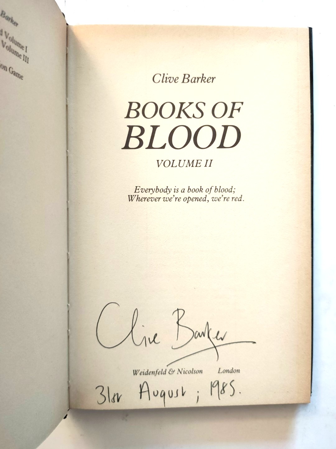 Image for Books of Blood, Volume II