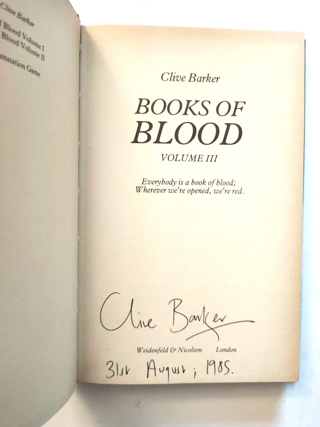 Image for Books of Blood, Volume III
