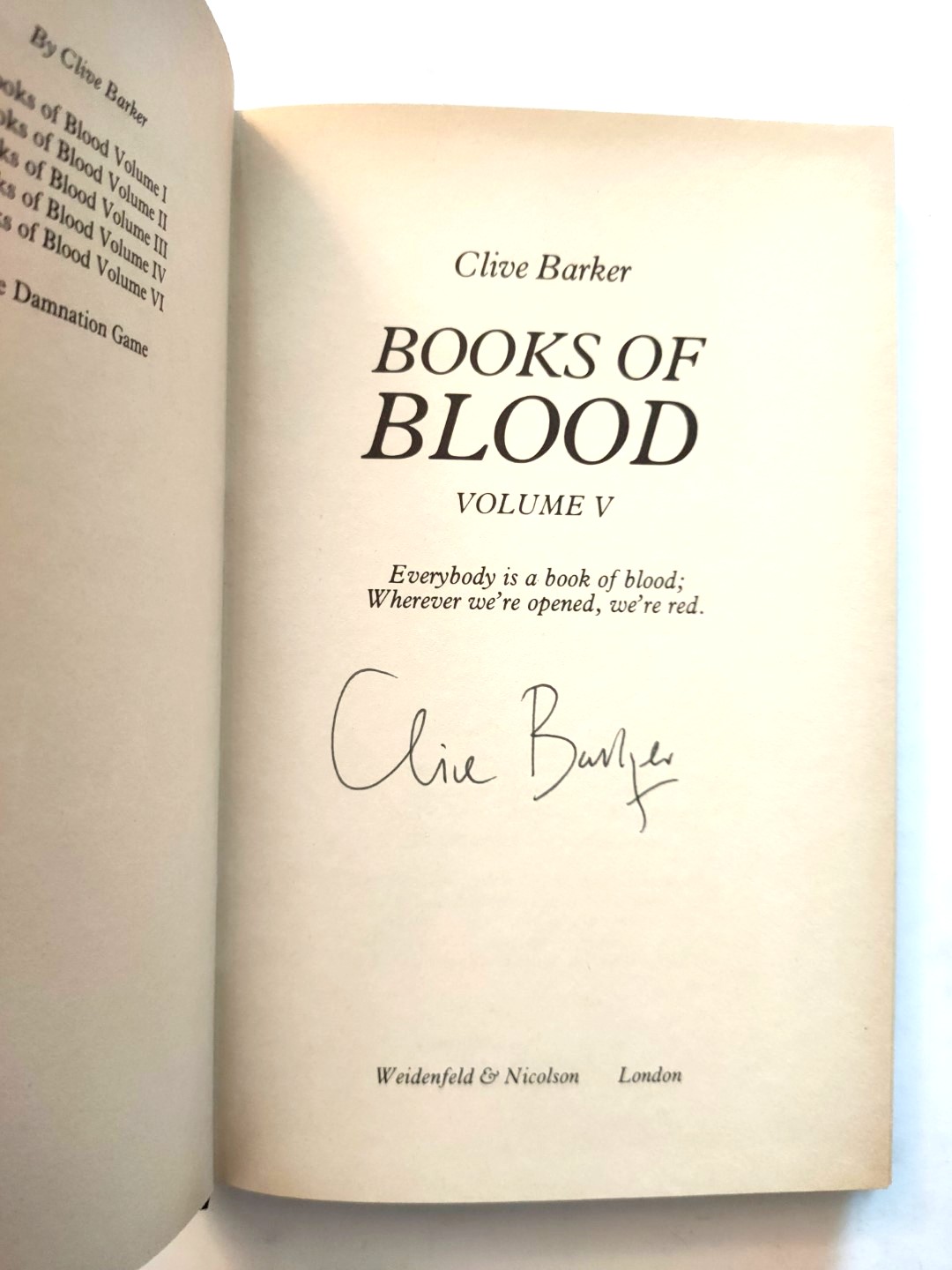 Image for Books of Blood, Volume V