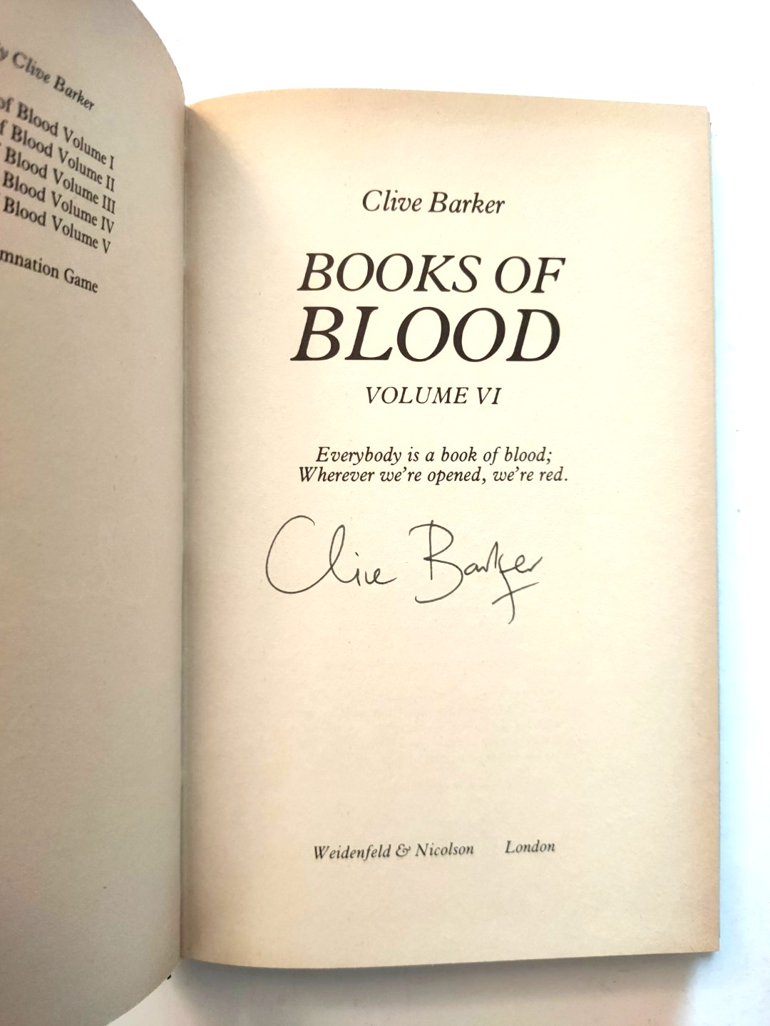 Image for Books of Blood, Volume VI