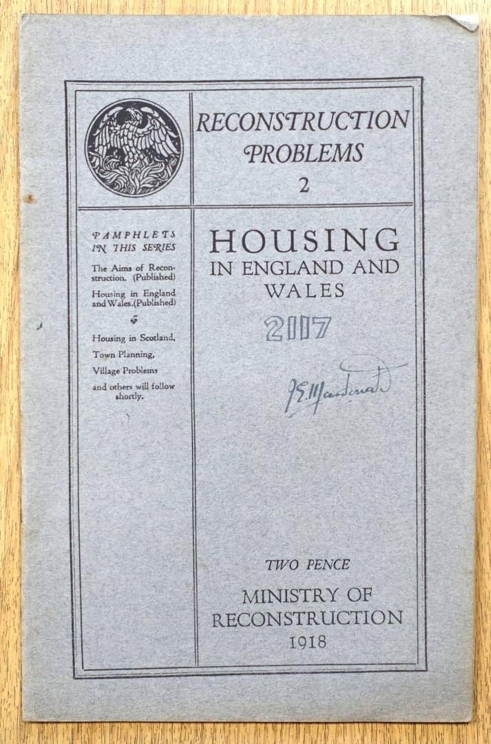Reconstruction Problems 2: Housing in England and Wales